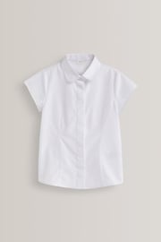 White 5 Pack Short Sleeve Fitted School Shirts (3-17yrs) - Image 2 of 3