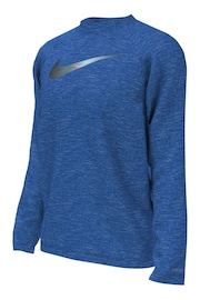 Nike Blue Sun Safe Hydroguard Long Sleeve Rash Vest - Image 3 of 5