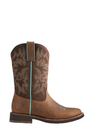 Ariat Delilah Brown Round Toe Boots - Image 1 of 4