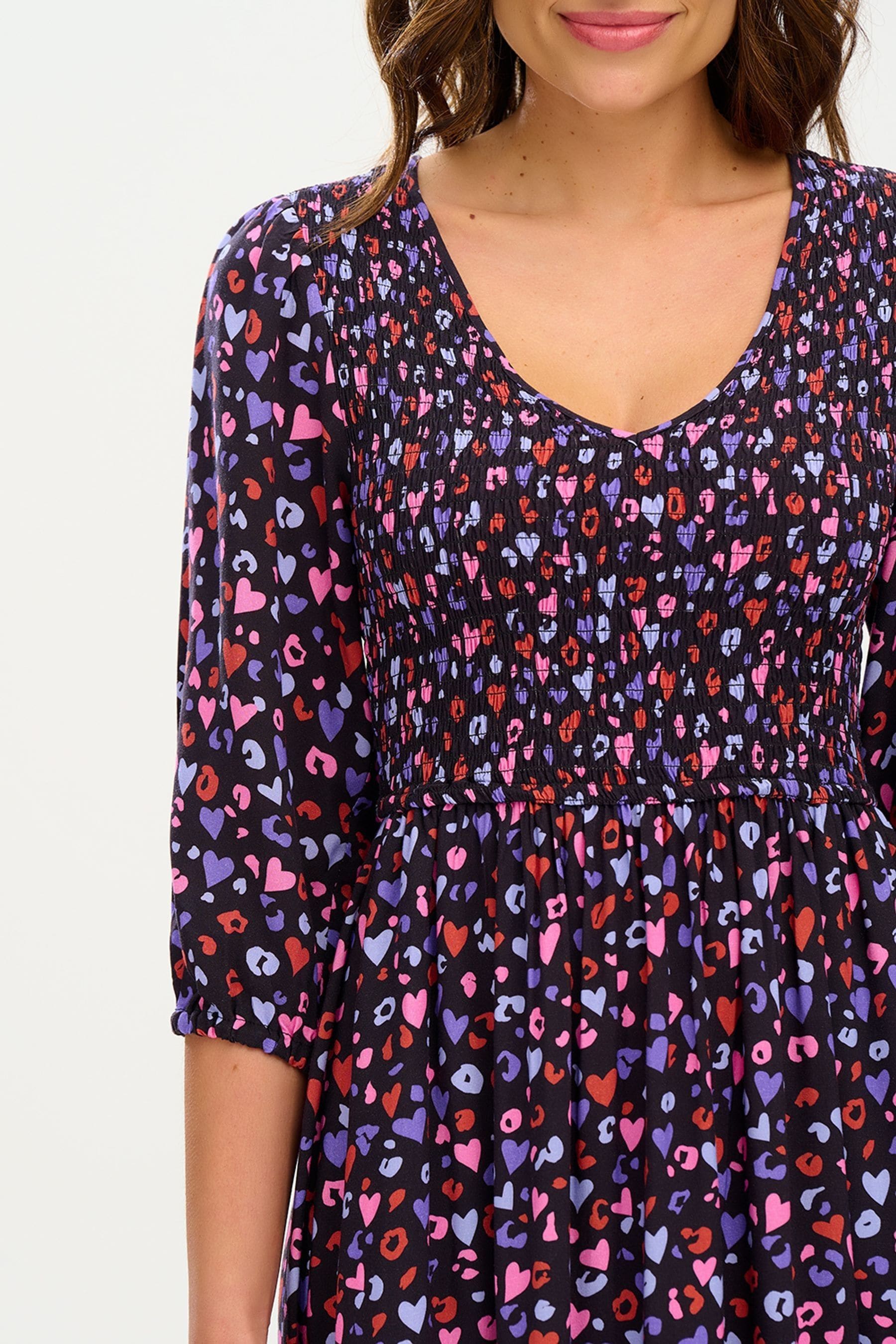 Buy Sugarhill Brighton Magdalene Multi Leopard Print Love Black Dress from Next Luxembourg