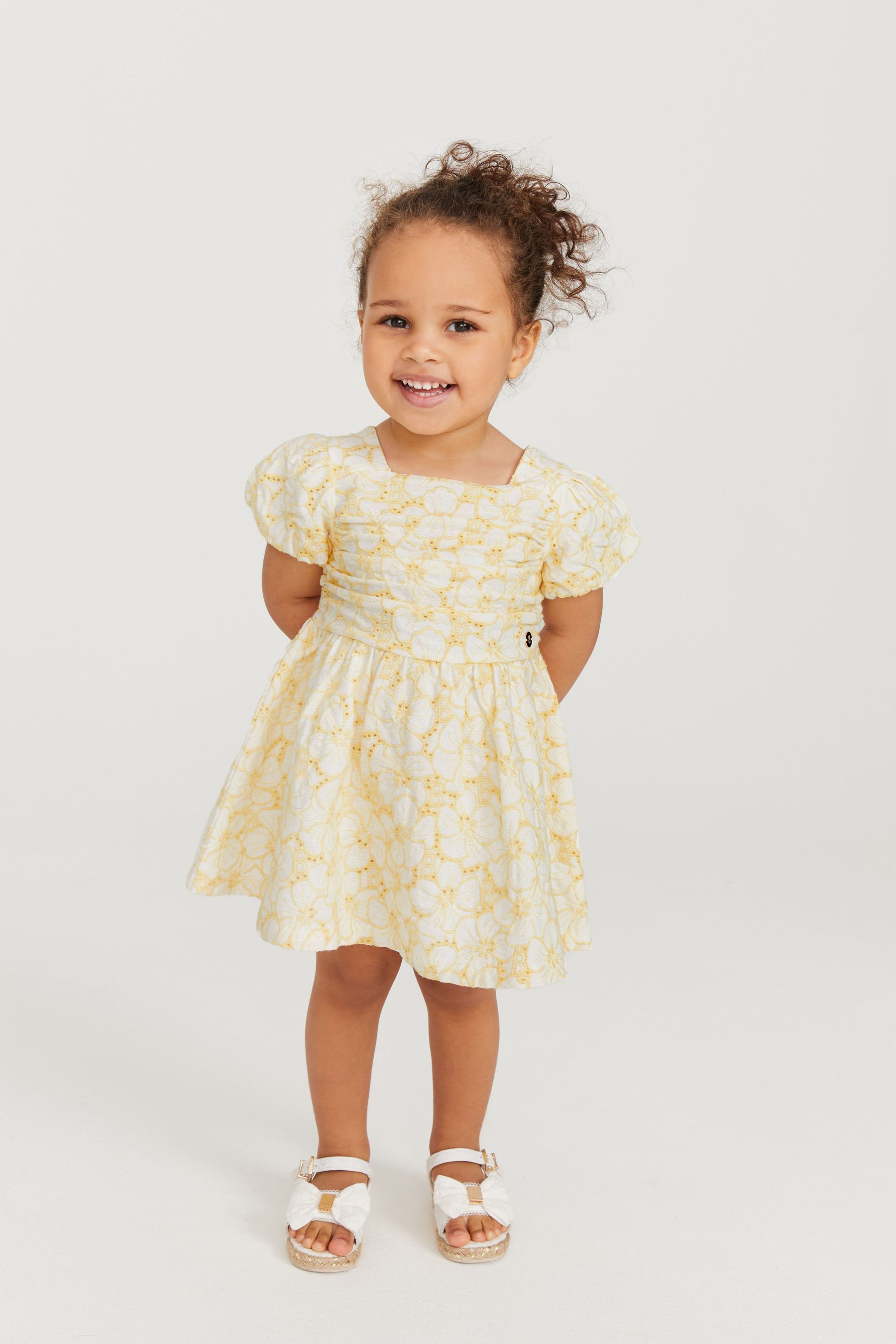 Buy Baker by Ted Baker Yellow Baker Branded Broderie Dress from Next Luxembourg