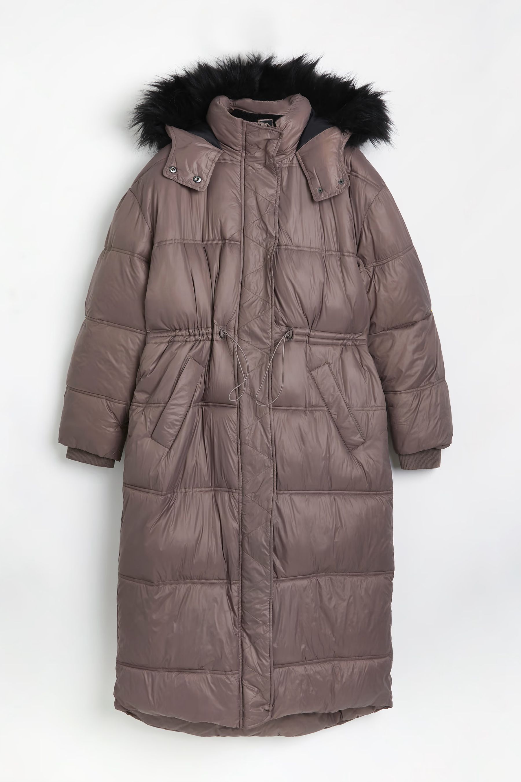 River island grey puffer coat best sale