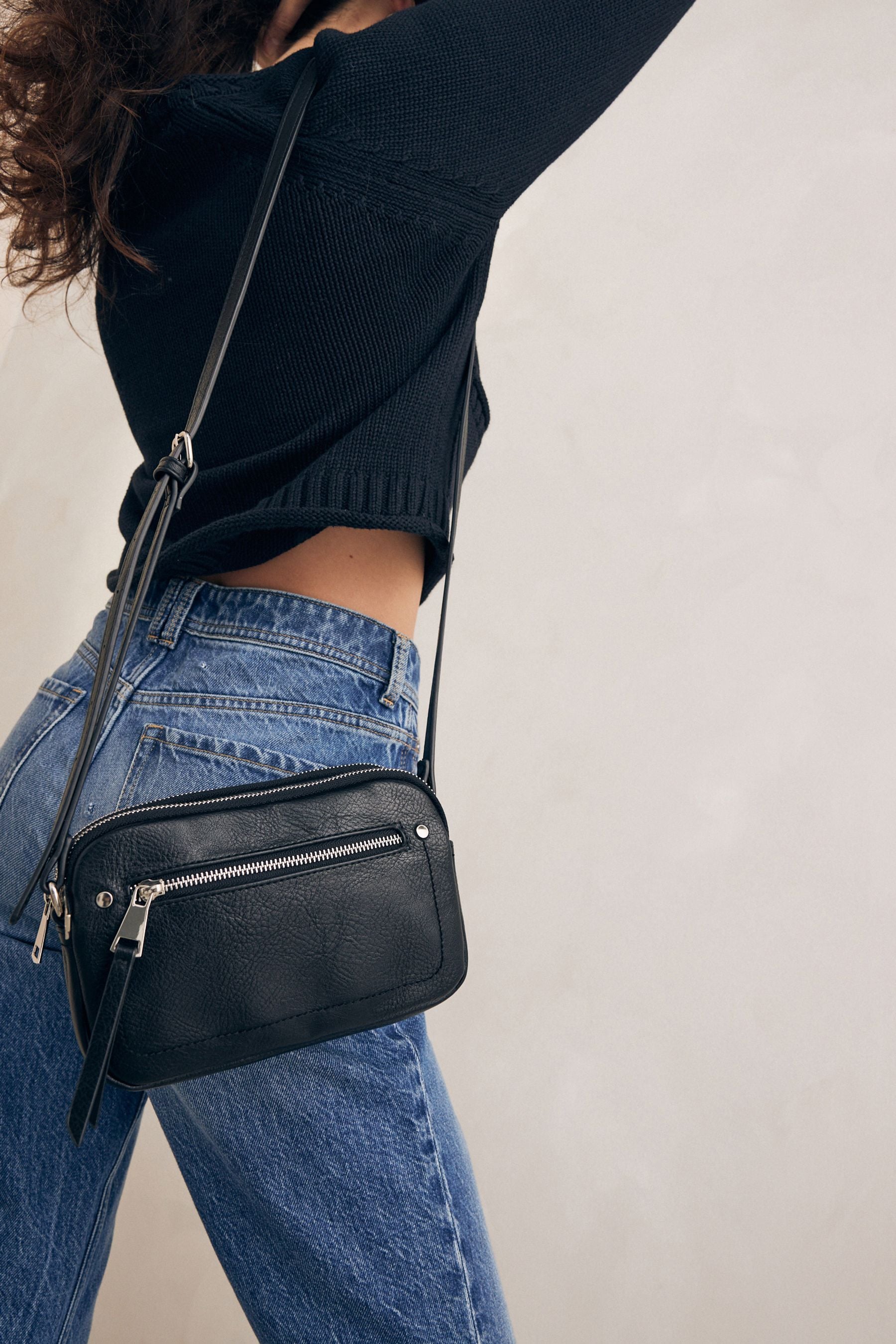 Black stud cross body bag store
