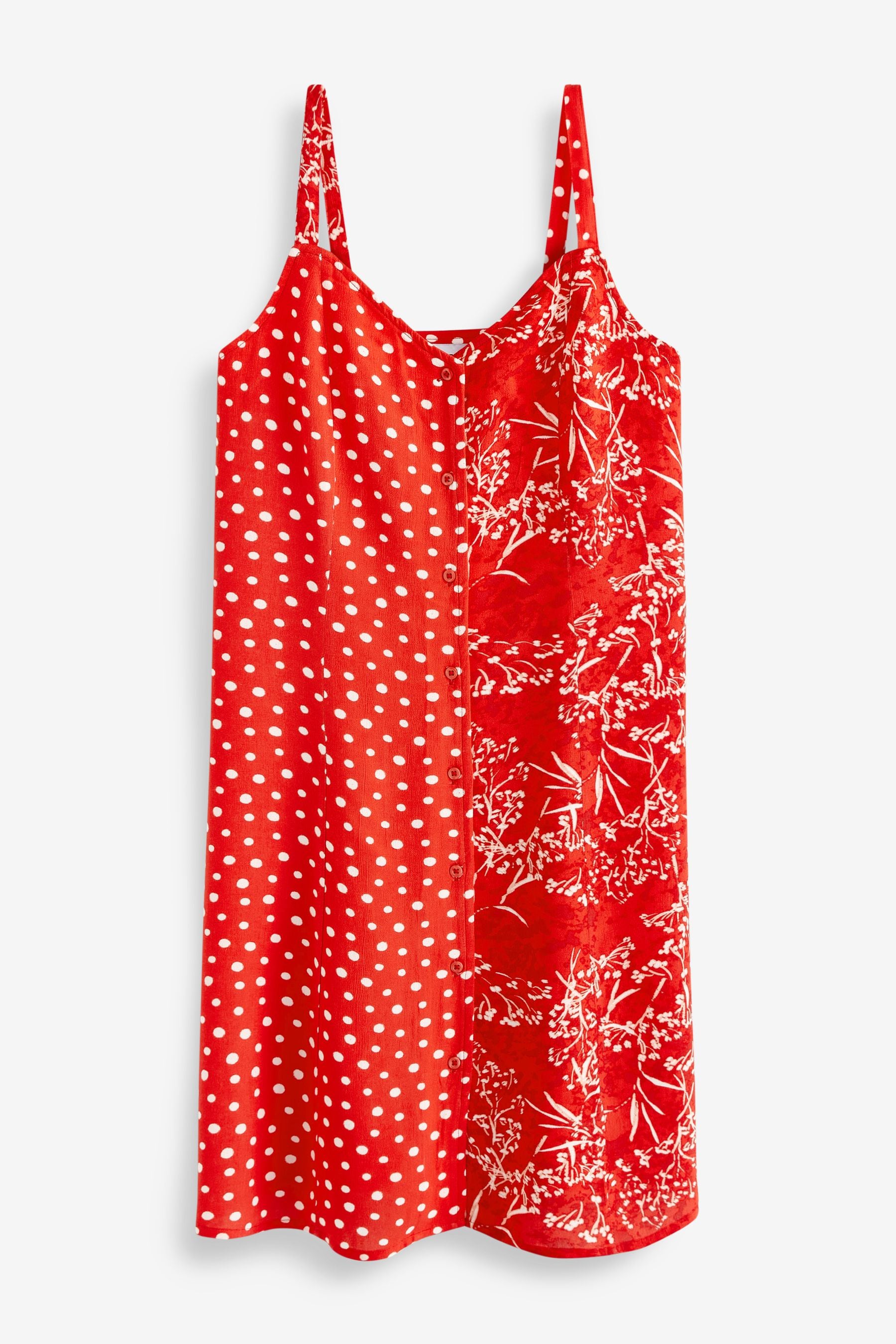 Red slip dress mini top
