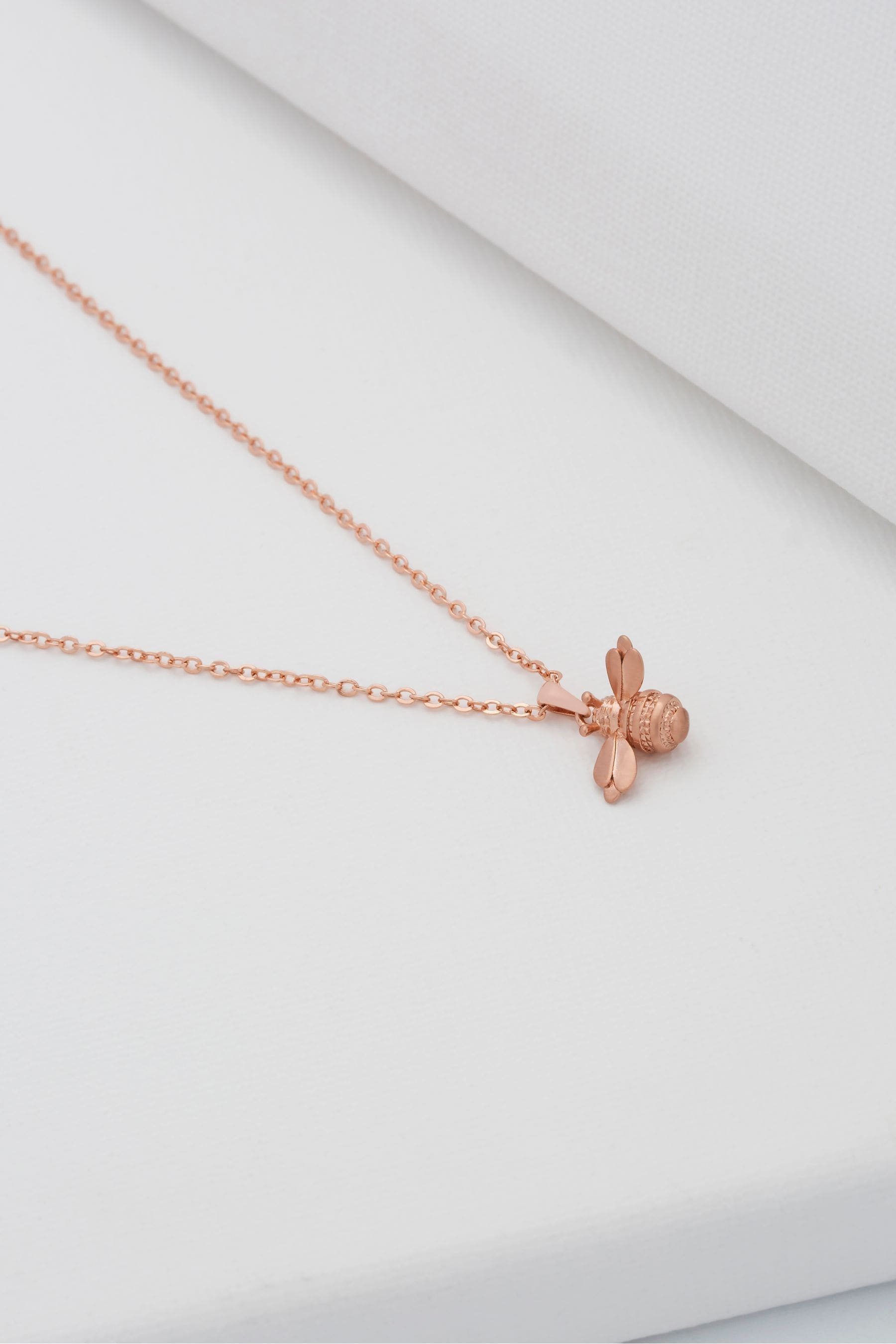 Buy Ted Baker Rose Gold Tone Bellema Bumble Bee Pendant Necklace from Next Luxembourg