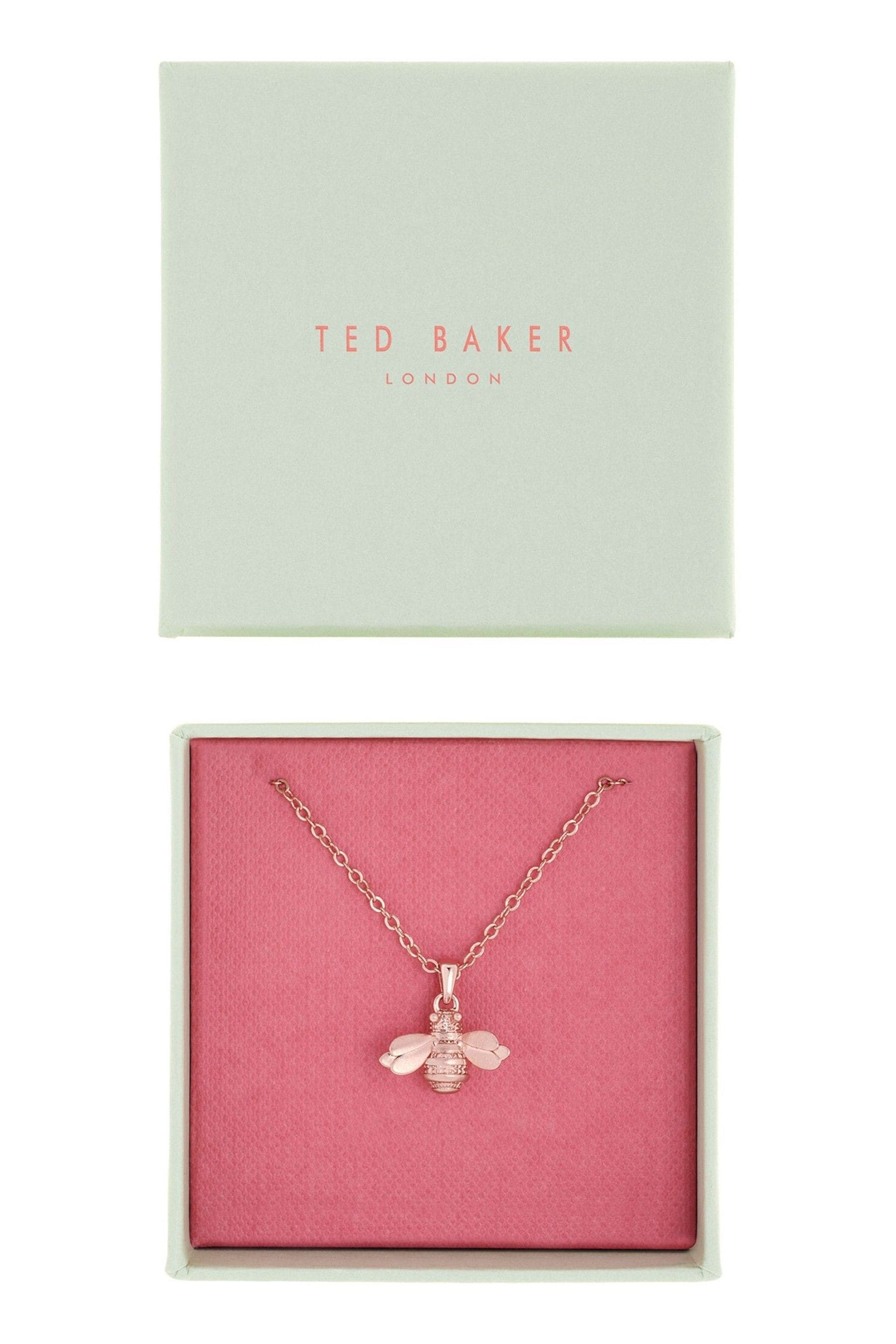 Buy Ted Baker Rose Gold Tone Bellema Bumble Bee Pendant Necklace from Next Luxembourg