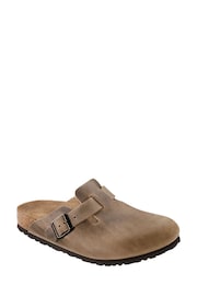 Birkenstock Tabacco Brown Boston Oil Leather Clogs - Image 3 of 5