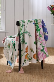 Lucy Tiffney Floral Woven Foxglove Throw - Image 2 of 3