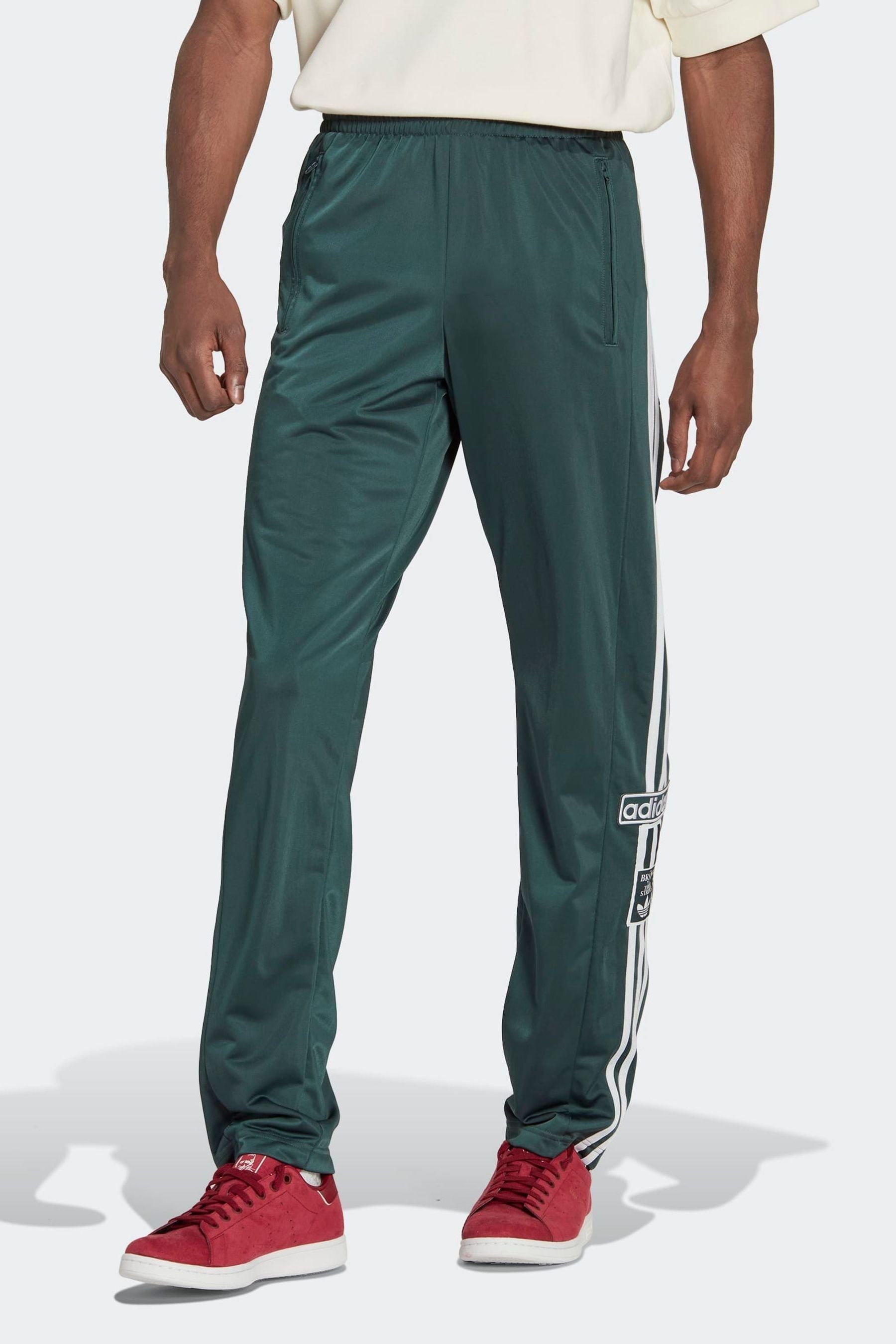 Green adidas tracksuit pants clearance