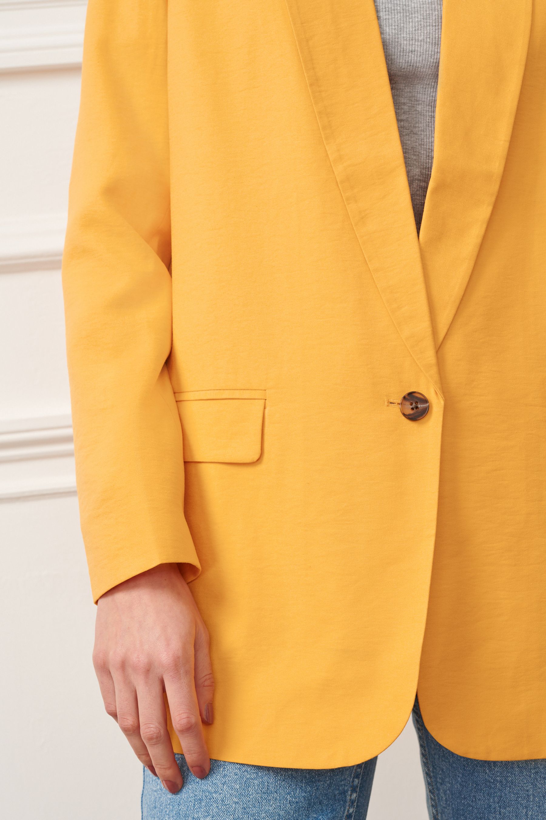 Buy Yellow Relaxed Fit Single Breasted Blazer from Next Lithuania