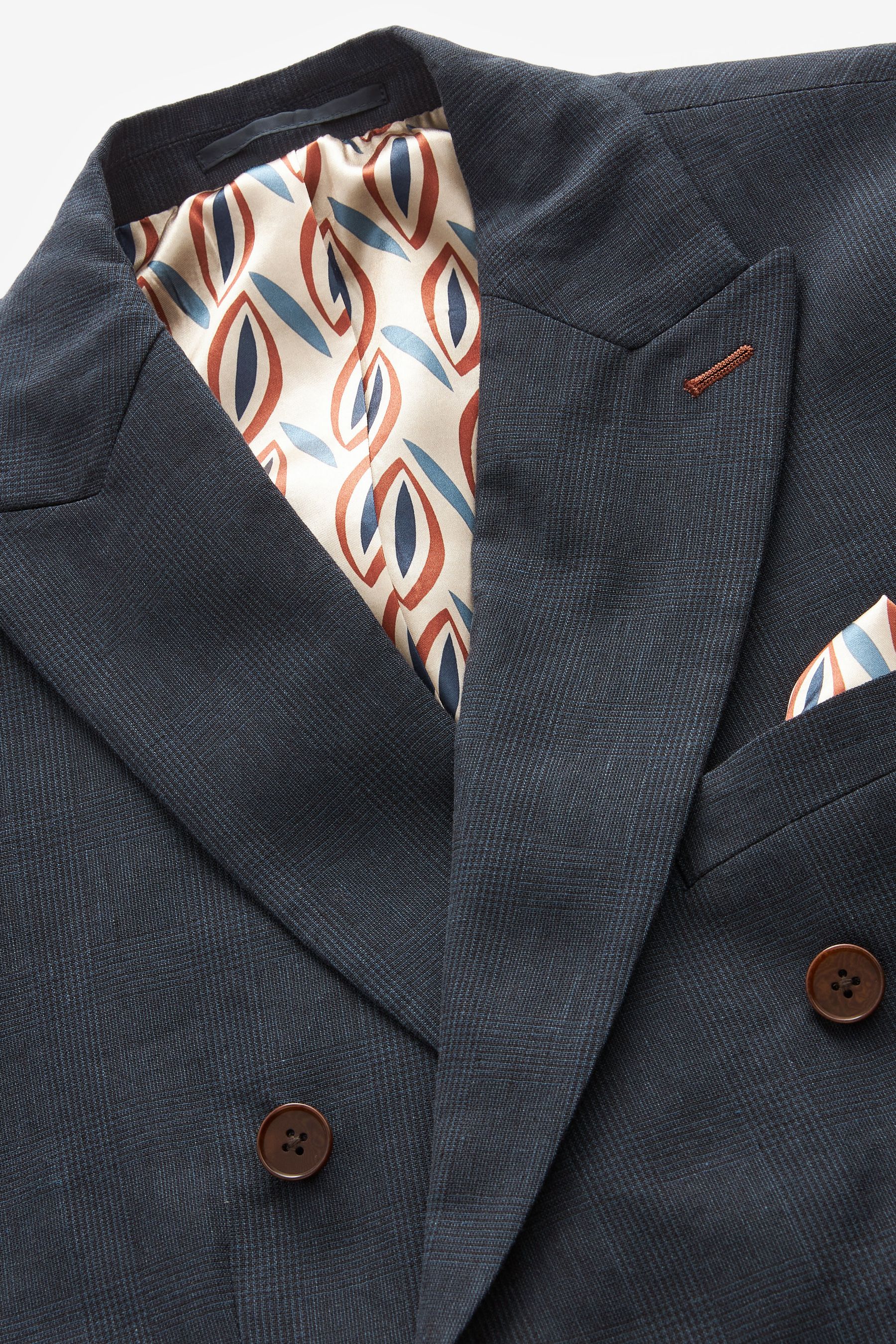 Buy Blue Nova Fides Check Blazer from Next Luxembourg