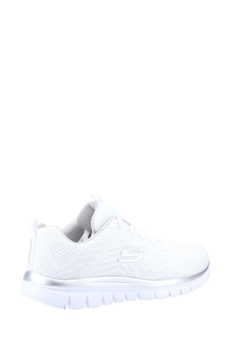 Skechers White Graceful Get Connected Sports Trainers - Image 2 of 3