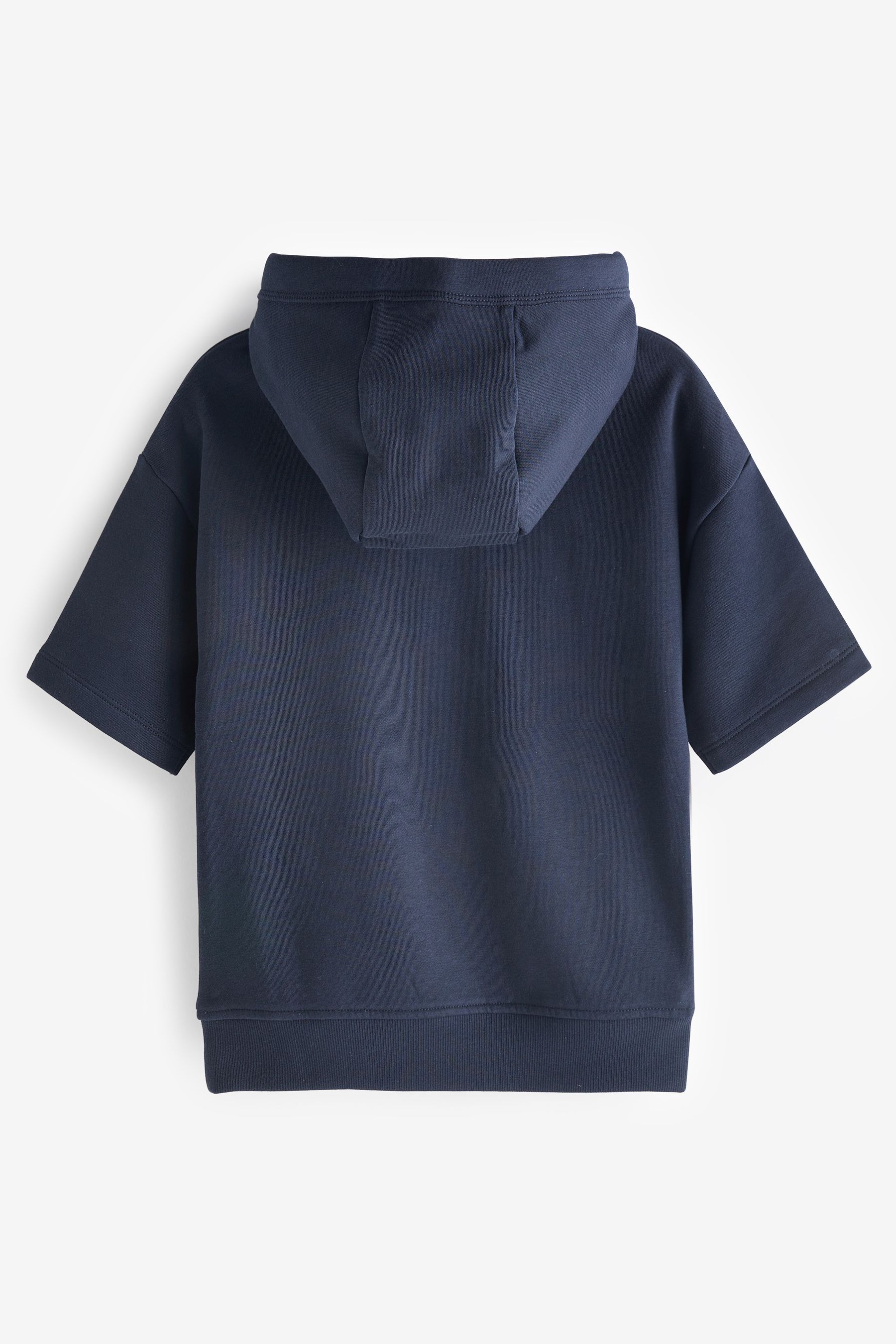 Navy blue short sleeve hoodie 2025