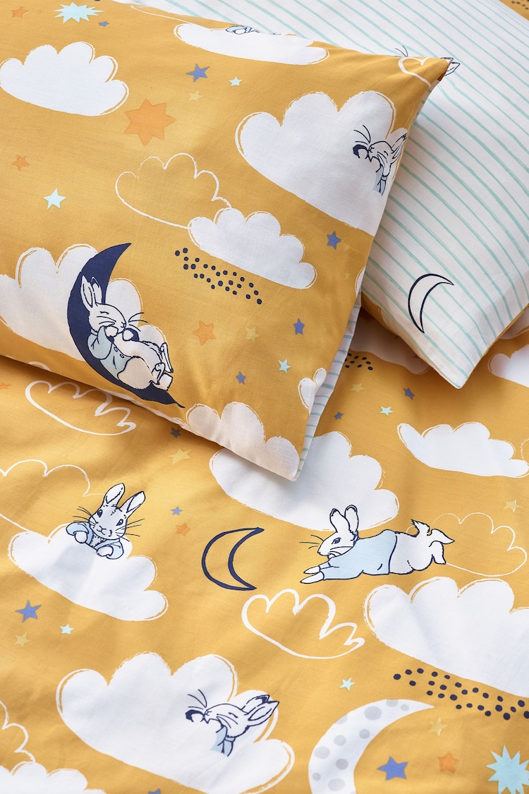 Peter Rabbit™ Ochre Yellow Sleepy Head Timeless Printed Duvet Cover and Pillowcase Set - Image 6 of 6