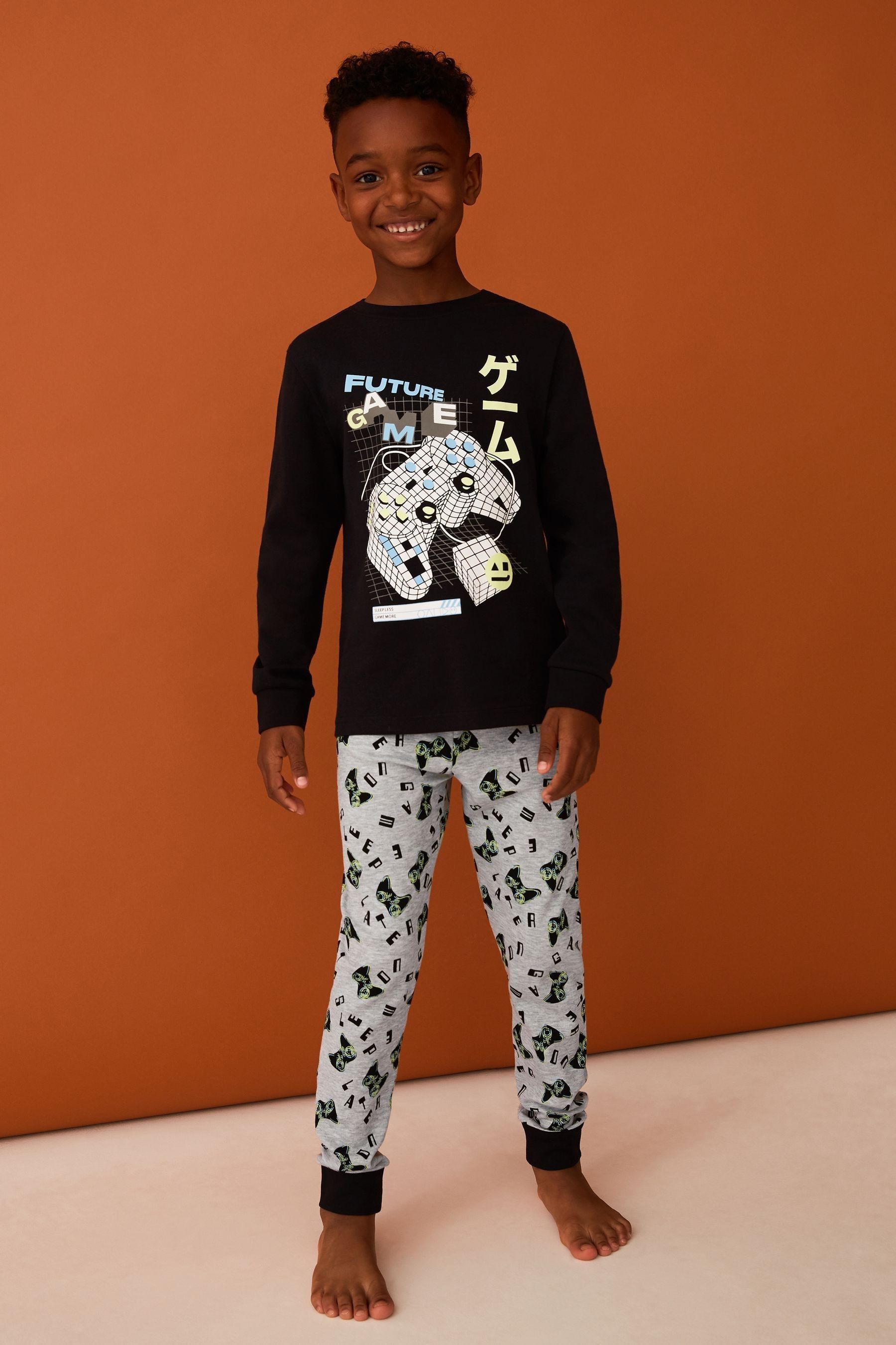 Buy F F Black Gaming Pyjamas 3 Pack from Next Ireland