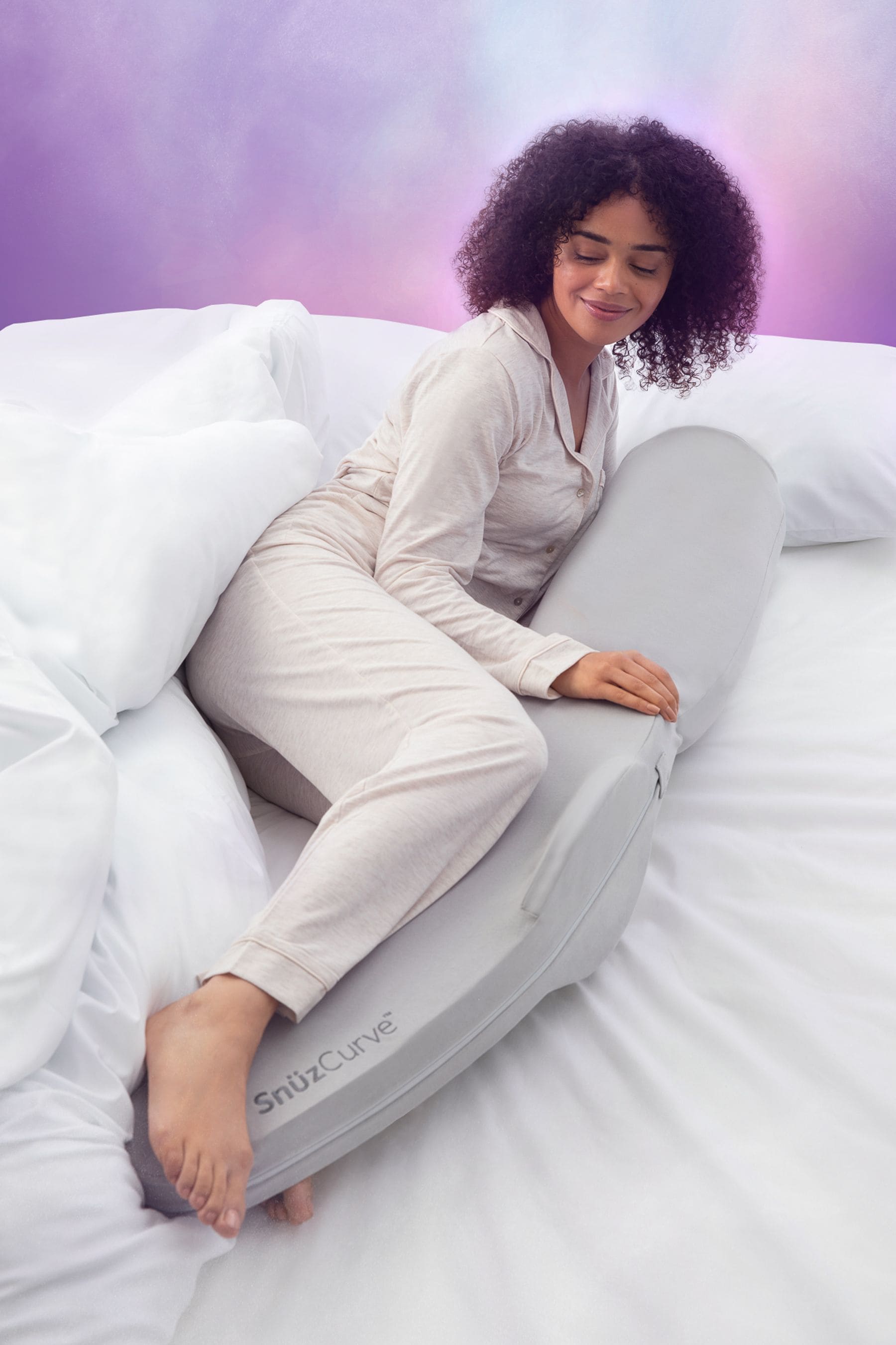Grey pregnancy pillow top