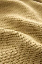 Khaki Green 100% Cotton Roll Edge Pocket Detail Cardigan - Image 7 of 7