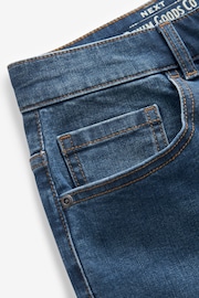 Mid Blue Slim Fit Stretch Denim Shorts - Image 7 of 9