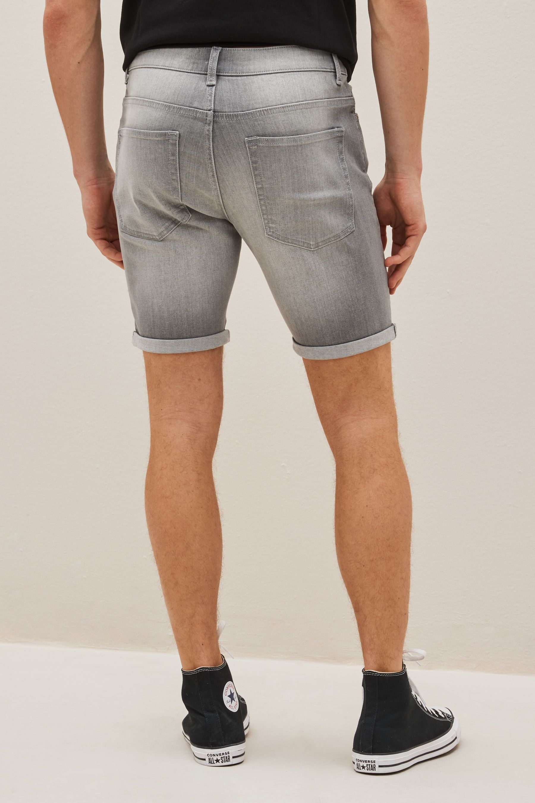 Skinny stretch shorts on sale