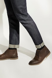 Dune London Brown Cash Lace-Up Chukka Boots - Image 1 of 6