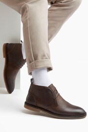 Dune London Brown Cash Lace-Up Chukka Boots - Image 6 of 6