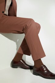 Dune London Brown Sheet Saffiano Embossed Oxford Shoes - Image 5 of 5