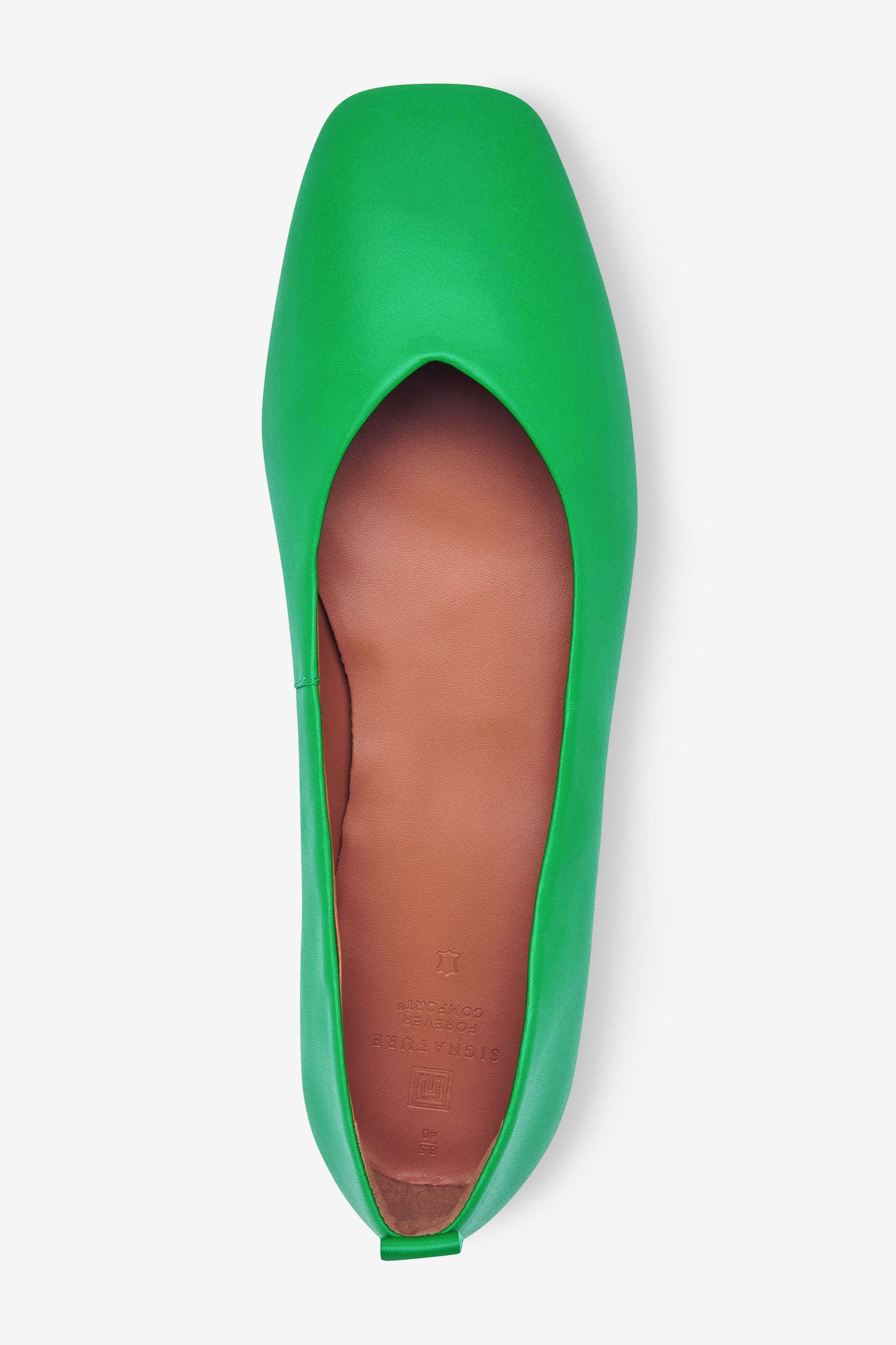 Green ballerina shoes sale