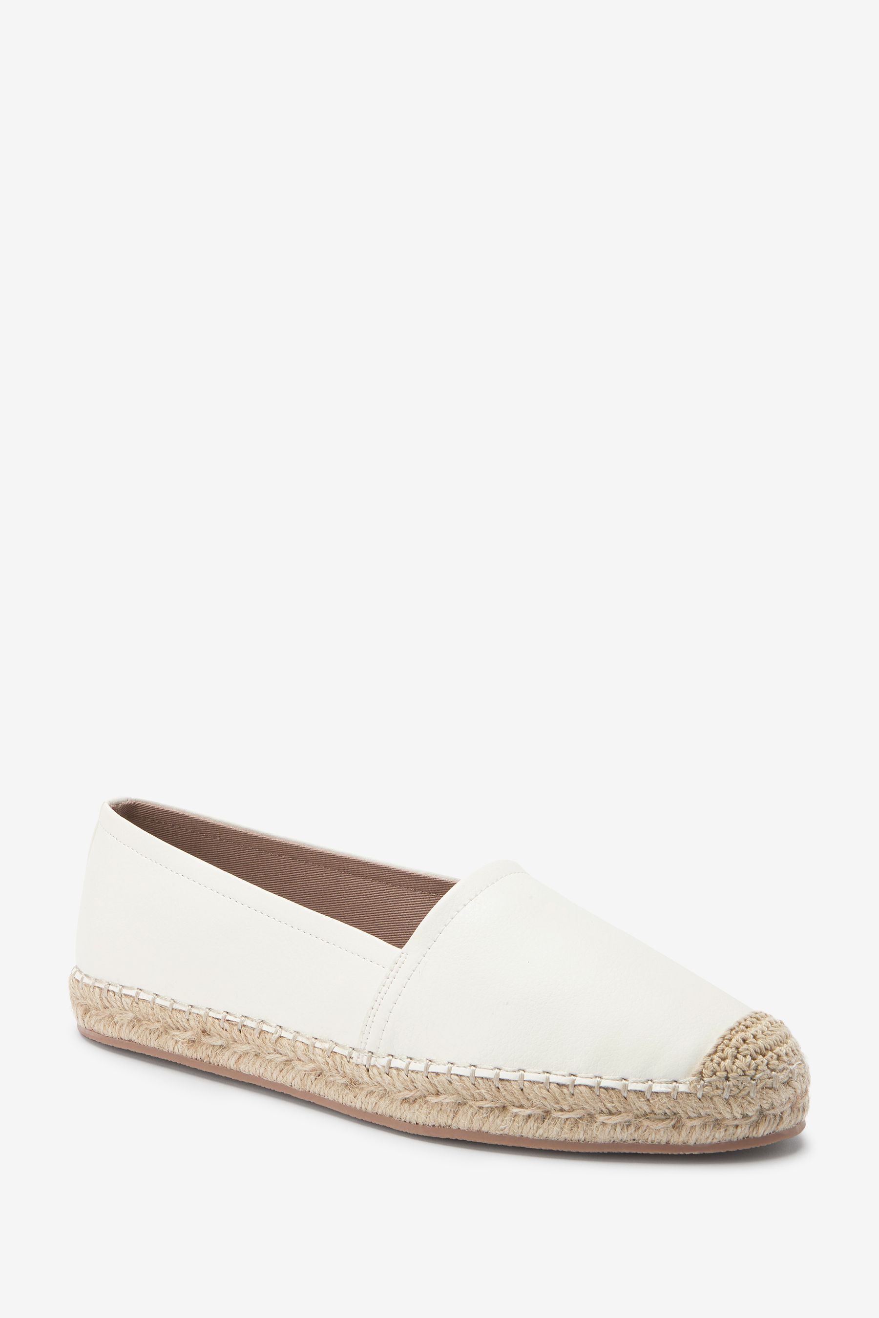 White leather espadrilles uk top