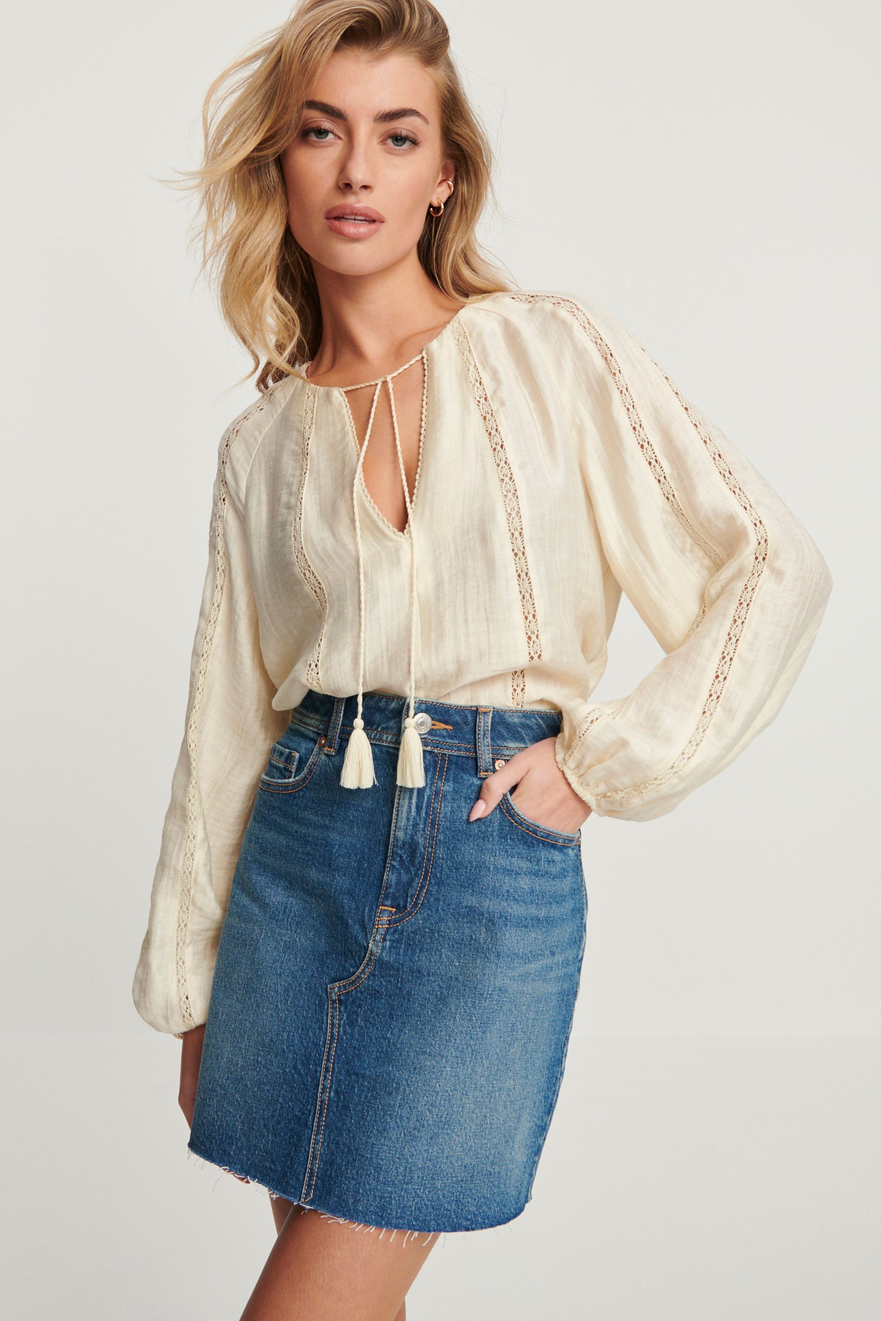 Denim skirt malaysia top
