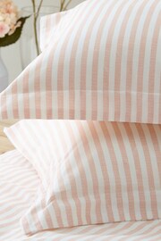 Yard Pink Hebden Striped 100% Cotton Duvet Cover Set - Image 4 of 4