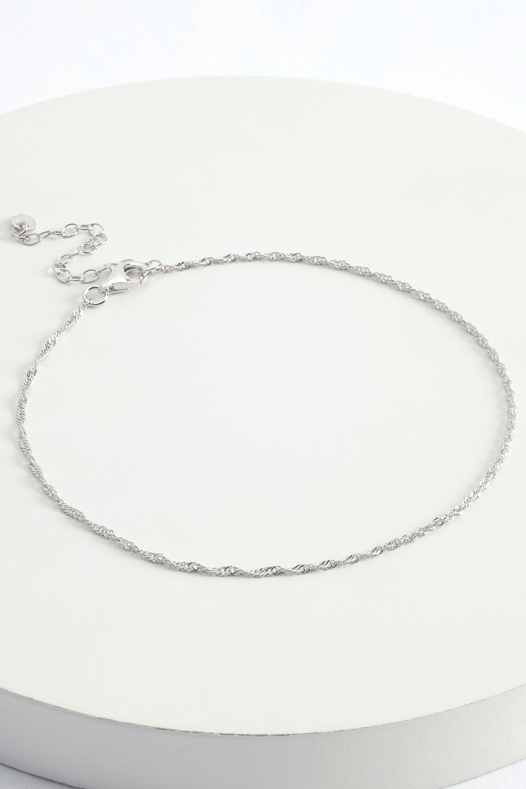 Buy Sterling Silver Twisted Chain Anklet from the Next UK online shop