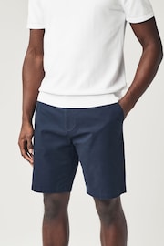 Navy Blue/Grey/Stone Straight Stretch Chinos Shorts 3 Pack - Image 7 of 11