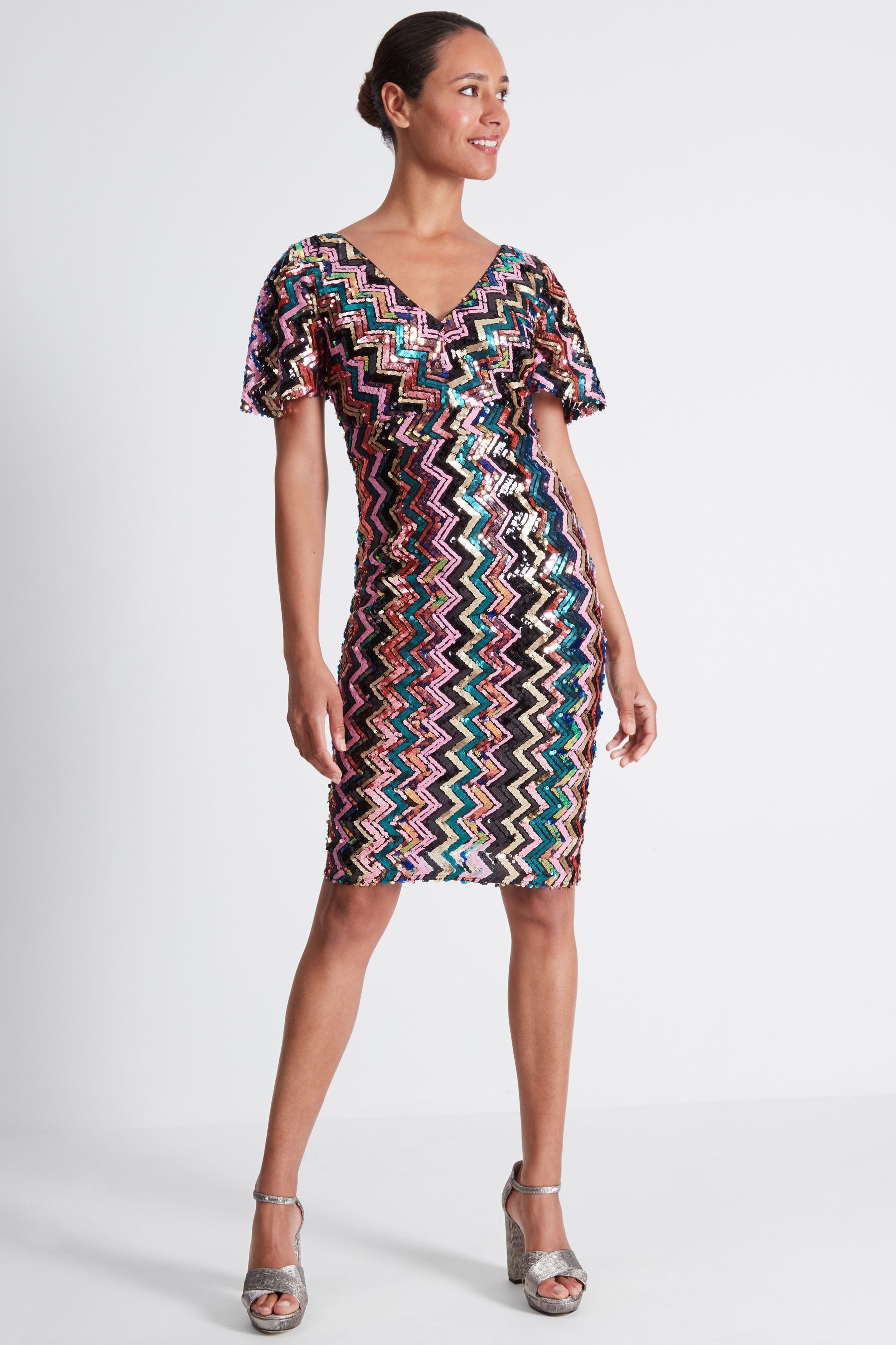 Buy Sonder Studio Natural Glamour Aztec Print Midi Dress from Next Austria