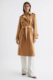 Reiss Camel Kaiya Wool Trench Coat - Image 3 of 7