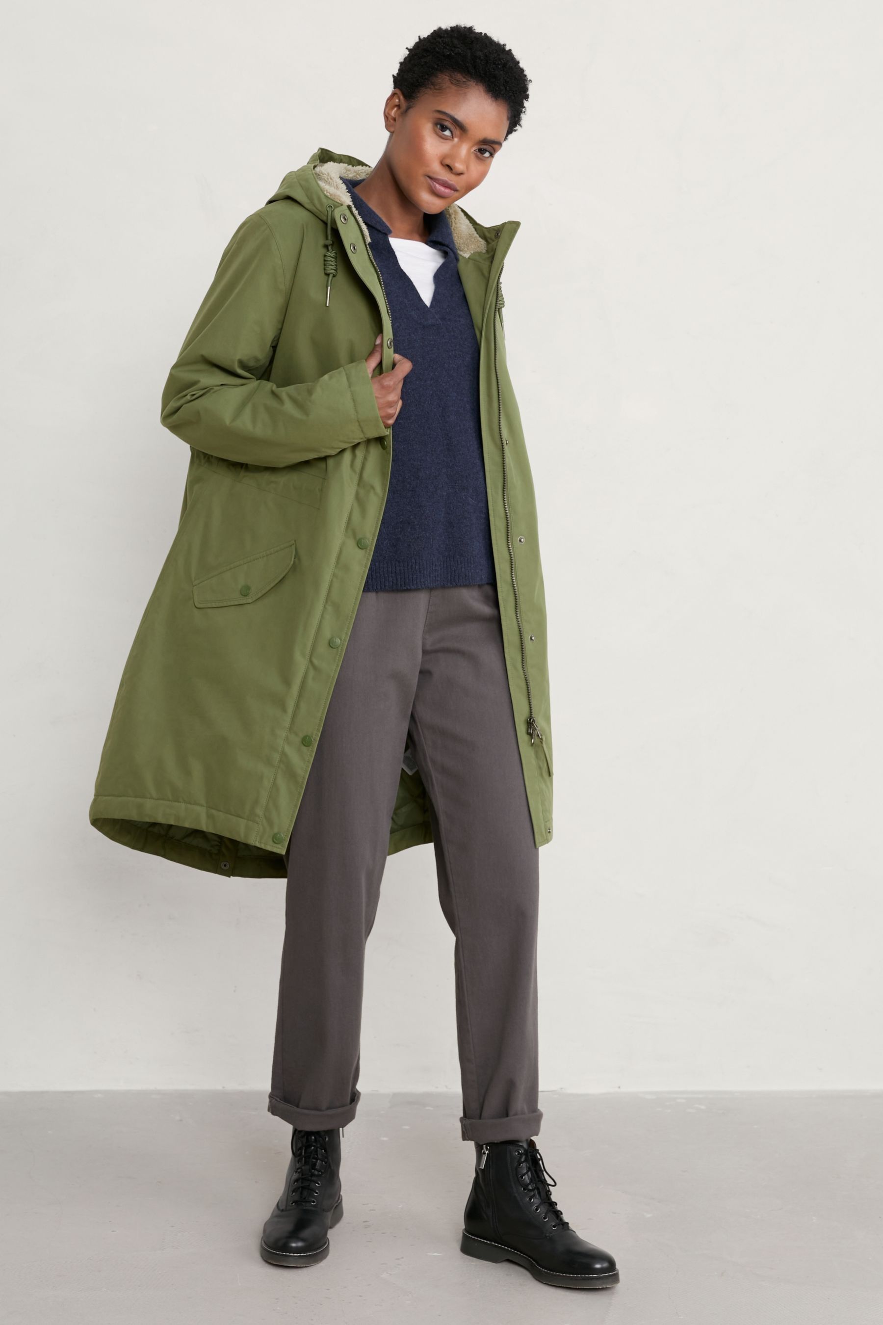 Seasalt green coat hot sale