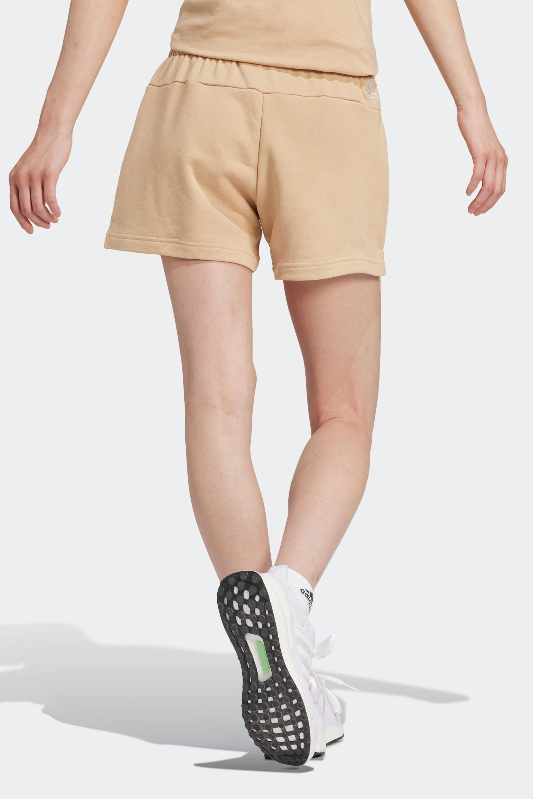 Buy adidas Brown Sportswear Essentials Linear French Terry 100 Cotton Shorts from Next Luxembourg