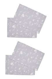 Catherine Lansfield 4 Pack Grey Meadowsweet Floral Wipeable Placemats - Image 3 of 3