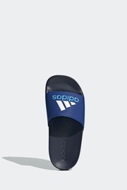 adidas Dark Blue Kids Adilette Youth Sliders - Image 5 of 8