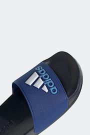 adidas Dark Blue Kids Adilette Youth Sliders - Image 7 of 8