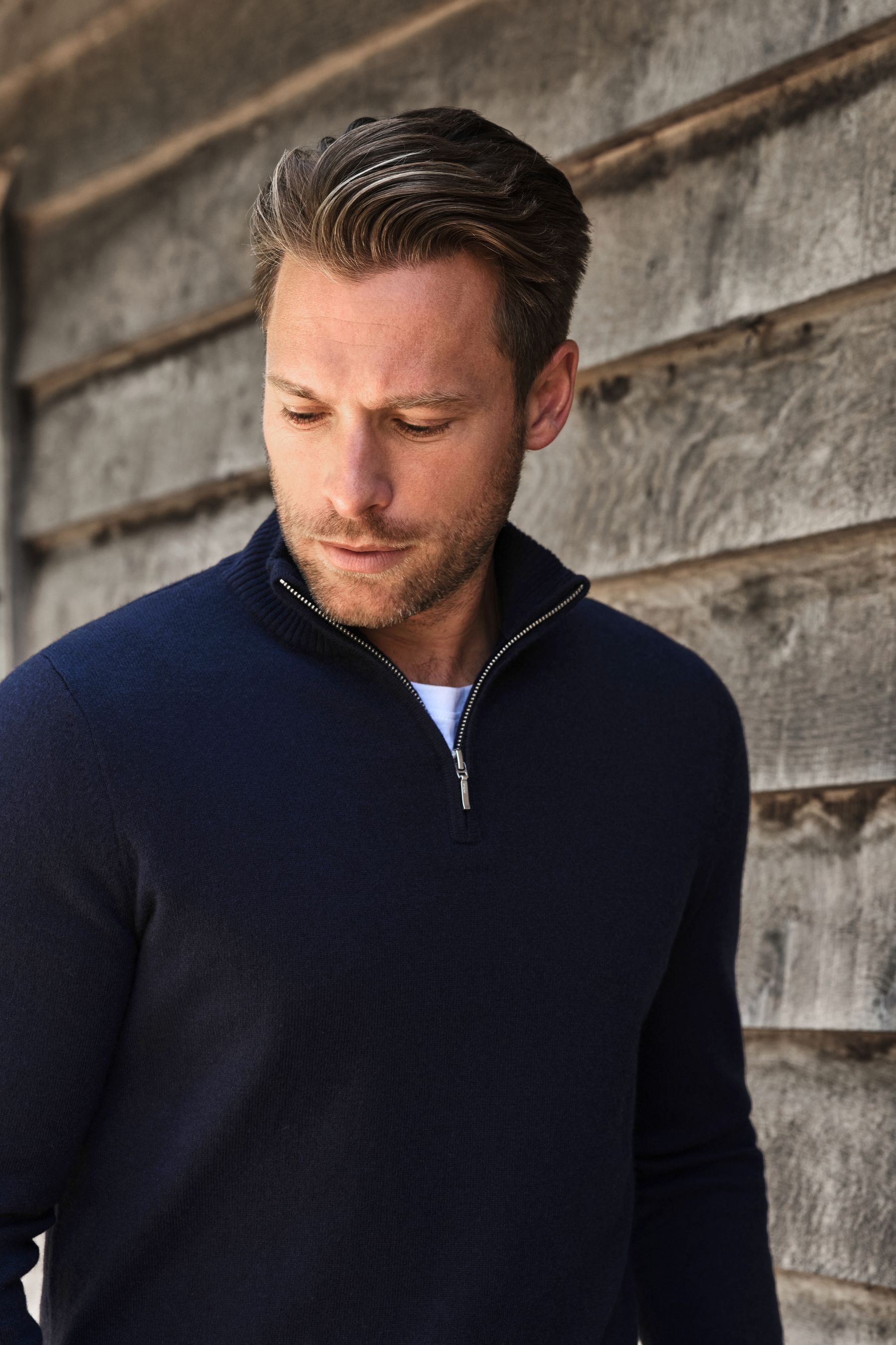Cashmere zip sweater sale