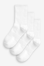 White Arch Support Ankle Socks 3 Pack - Image 1 of 1