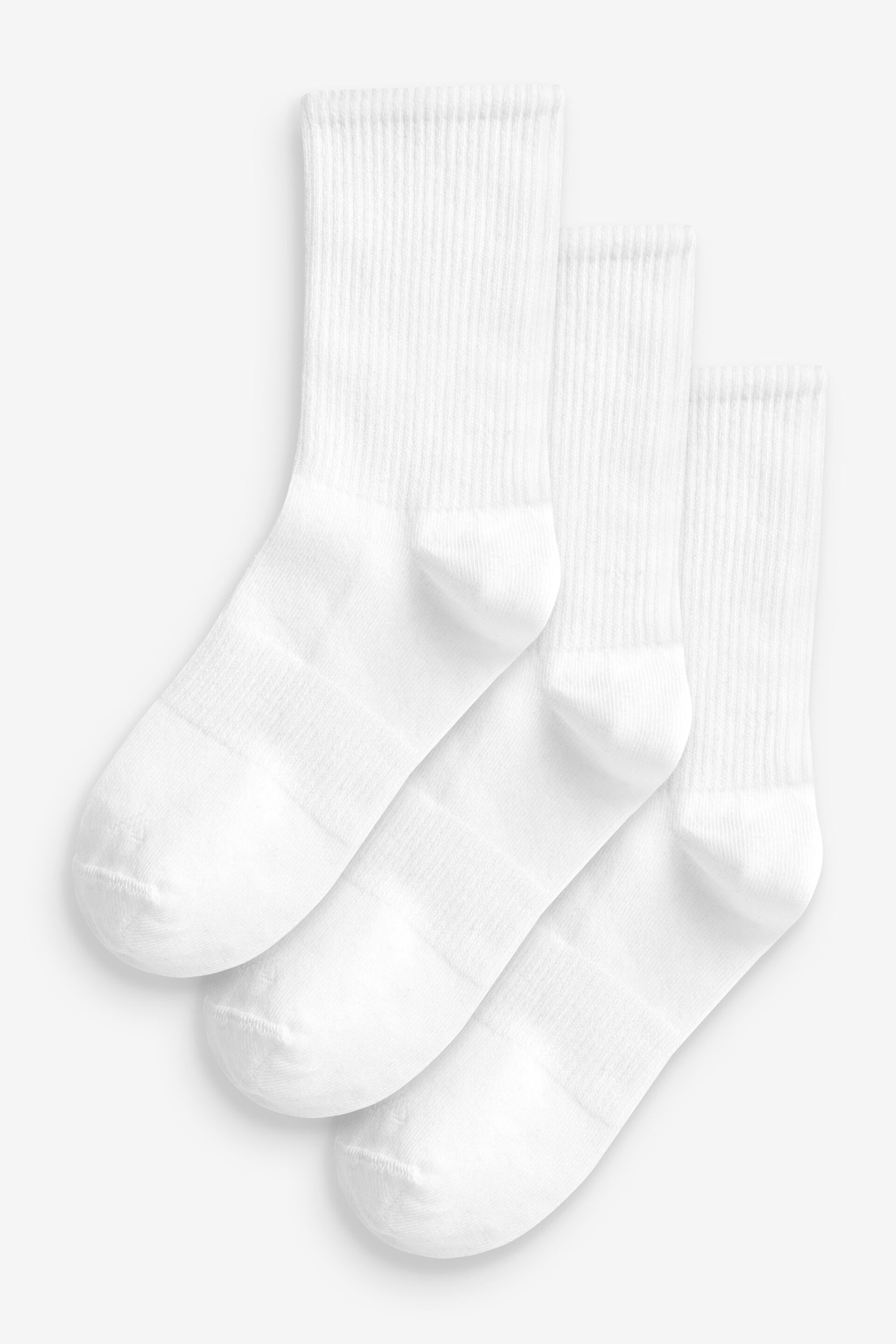 White Arch Support Ankle Socks 3 Pack - Image 1 of 1