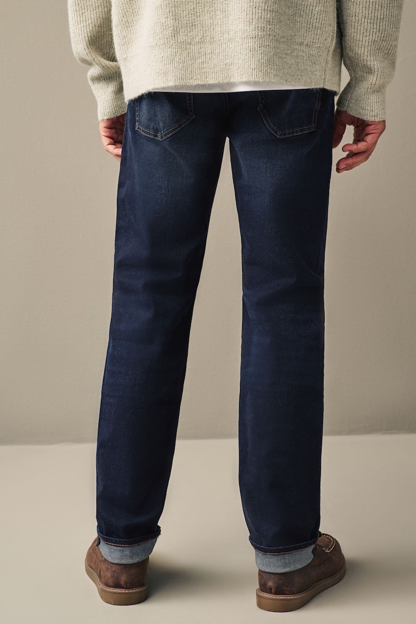 Blue Deep Straight Fit Vintage Stretch Authentic Jeans - Image 4 of 12