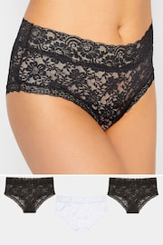 Long Tall Sally Black Floral Lace Shorts 3 Pack - Image 1 of 4