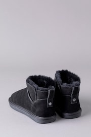 Lakeland Leather Black Ladies Sheepskin Mini Boot Slippers - Image 3 of 5