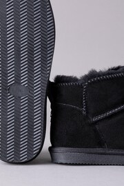 Lakeland Leather Black Ladies Sheepskin Mini Boot Slippers - Image 4 of 5