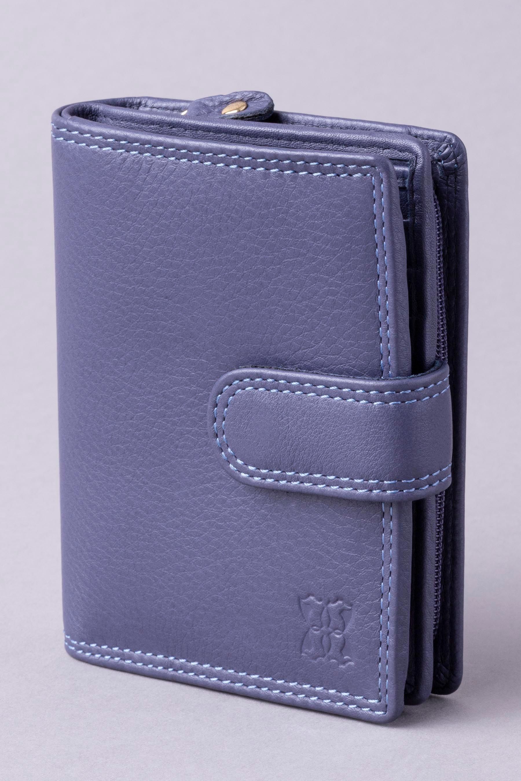 Lakeland Leather Purple Small Leather Tab Purse