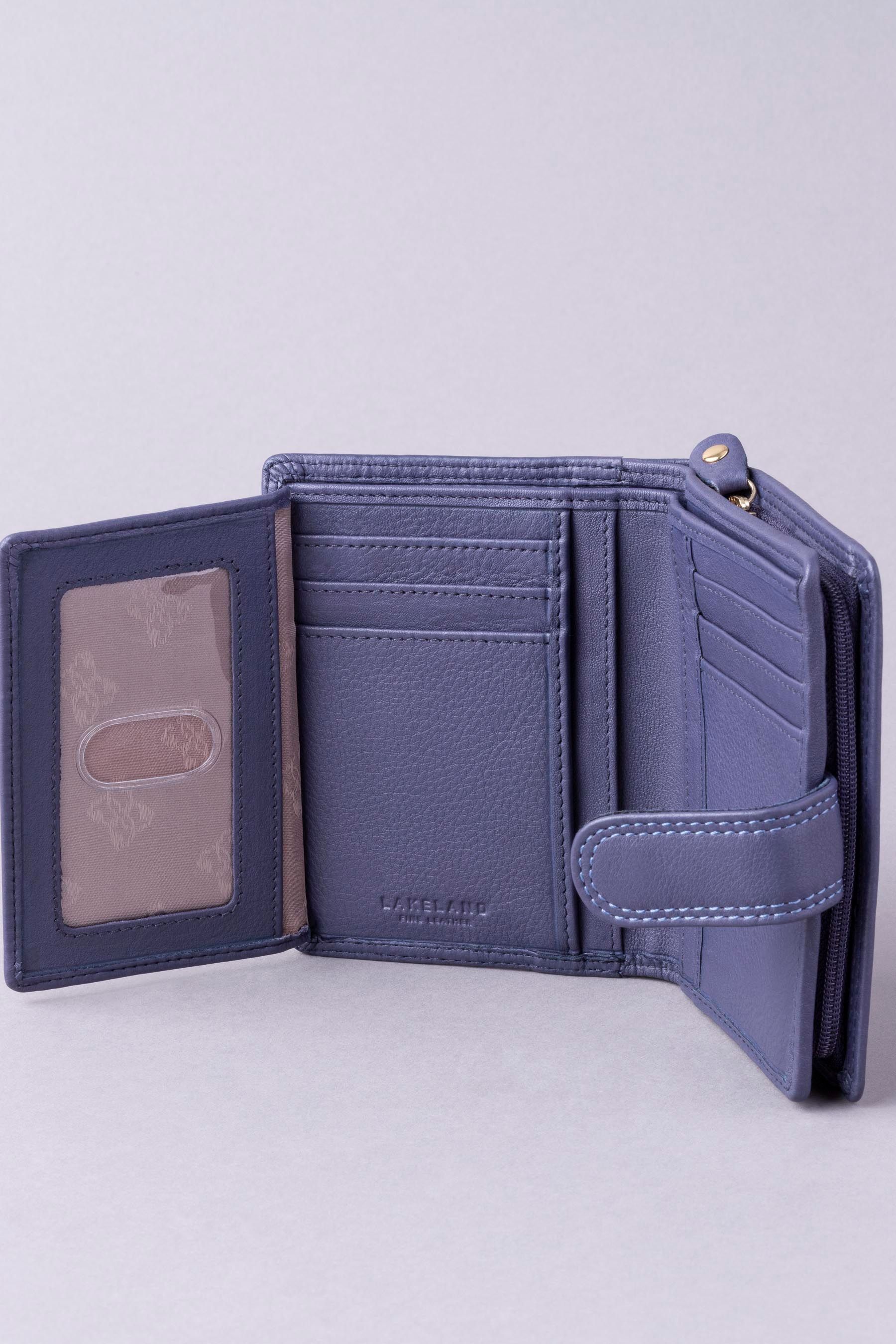 Lakeland Leather Purple Small Leather Tab Purse