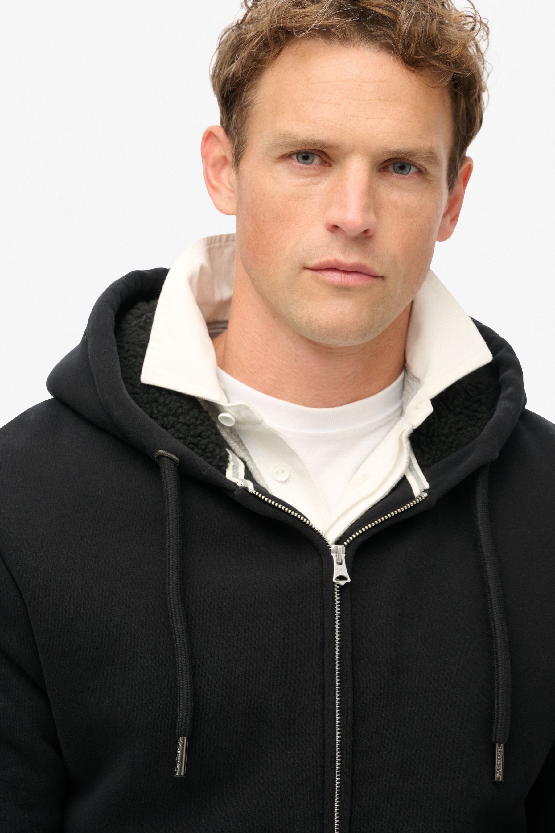 Superdry black zip hoodie new arrivals