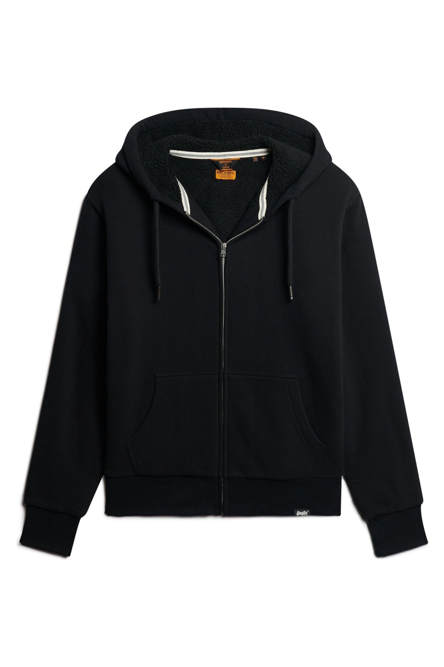 Black superdry zip hoodie clearance